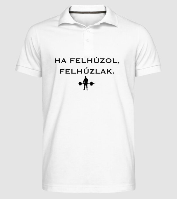  minta fehér pólón